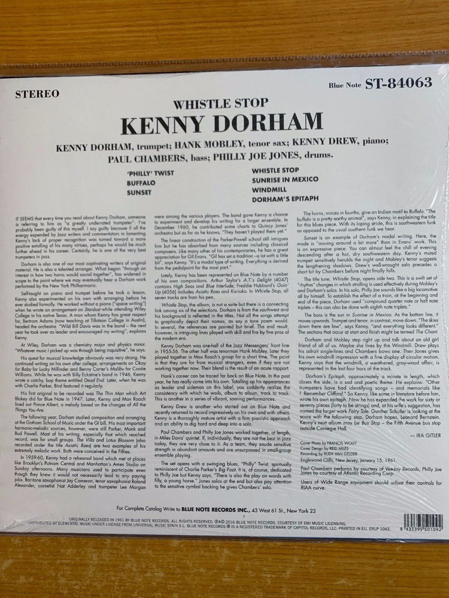 Kenny Dorham - Whistle Stop / EU Press. 2016 - Édition limitée pour audiophiles - (Neuf et scellé)