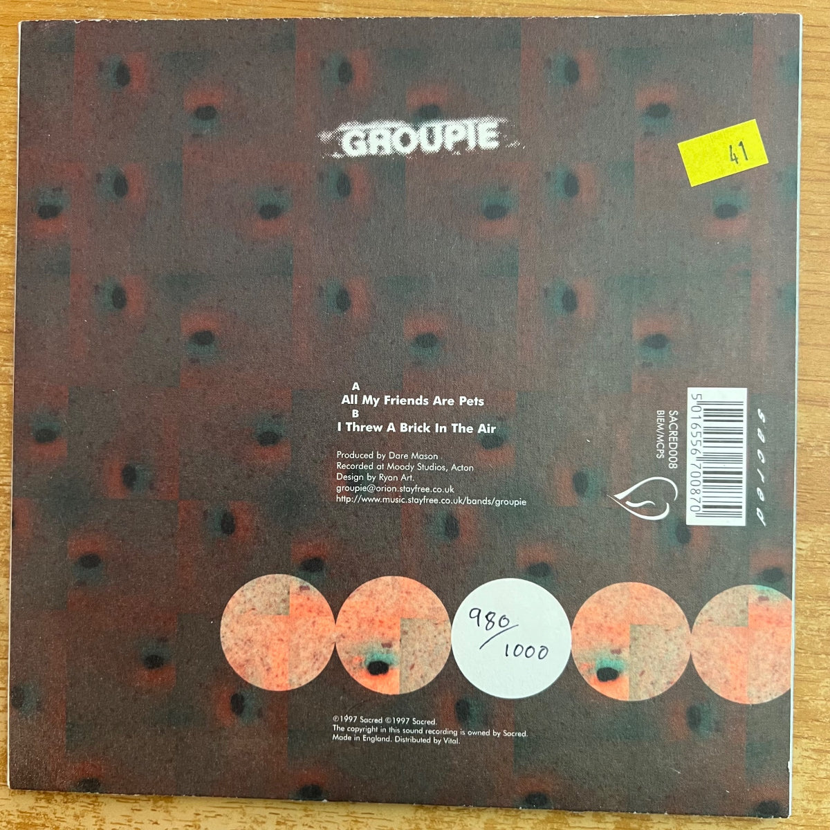 Groupie - All My Friends Are Pets / 1. UK-Press. 1997 - (M-/M-)