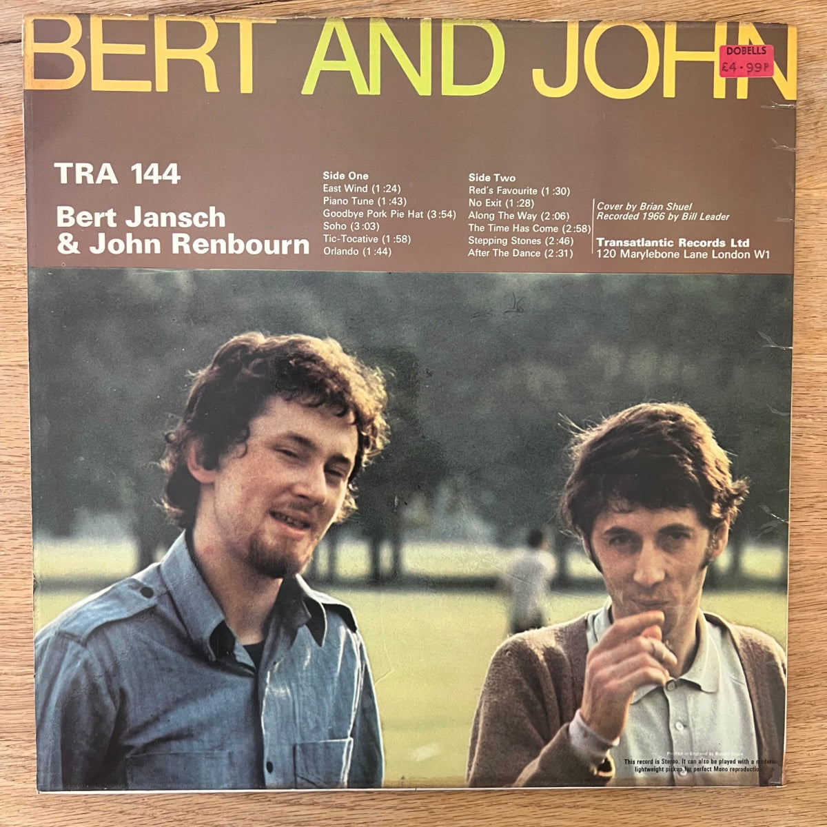Bert Jansch & John Renbourn - Bert & John / UK-Press. RE - (M-/VG++)