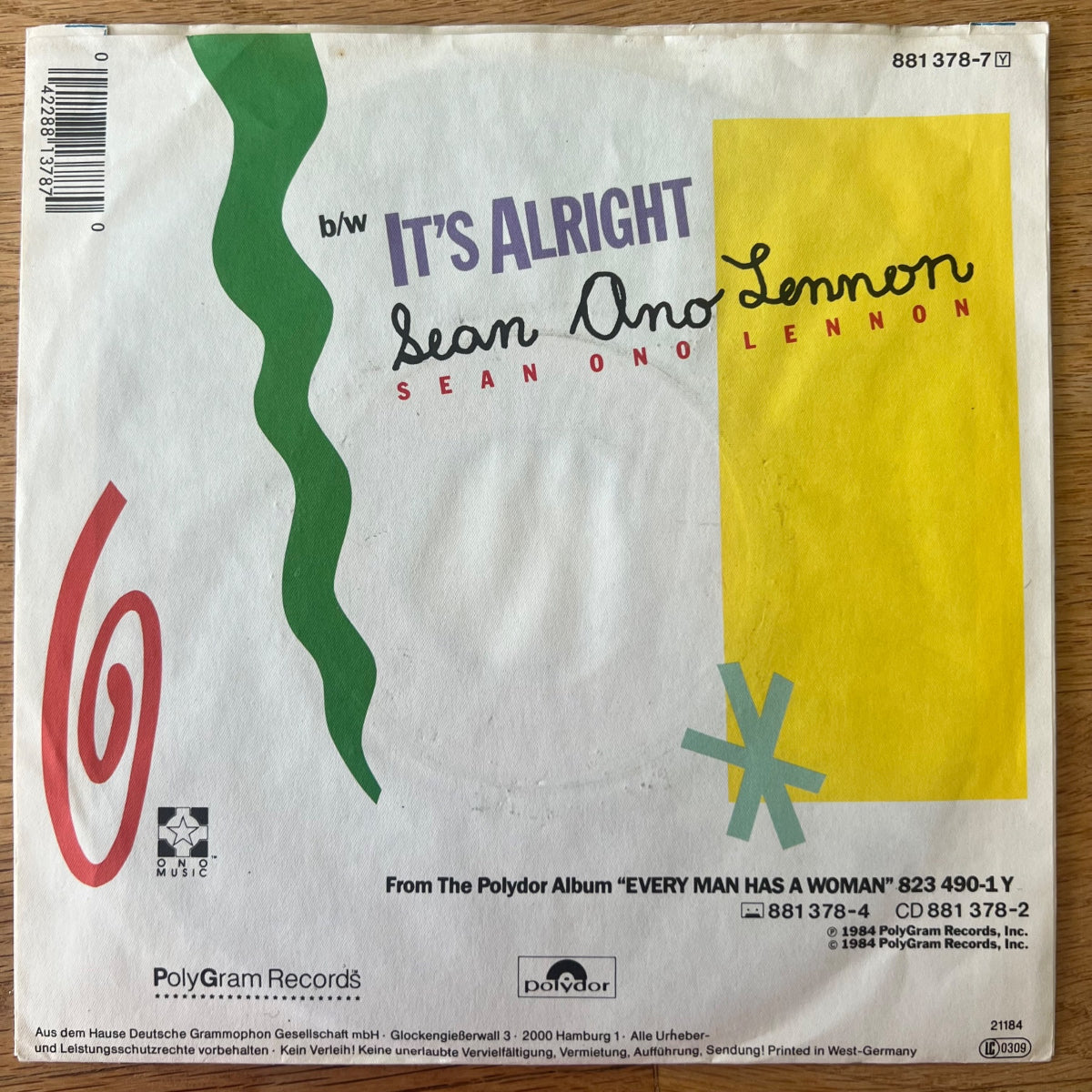 John Lennon - Every Man Has A Woman Who Loves Him / 1. D-Press. 1984 - (M-/VG+)