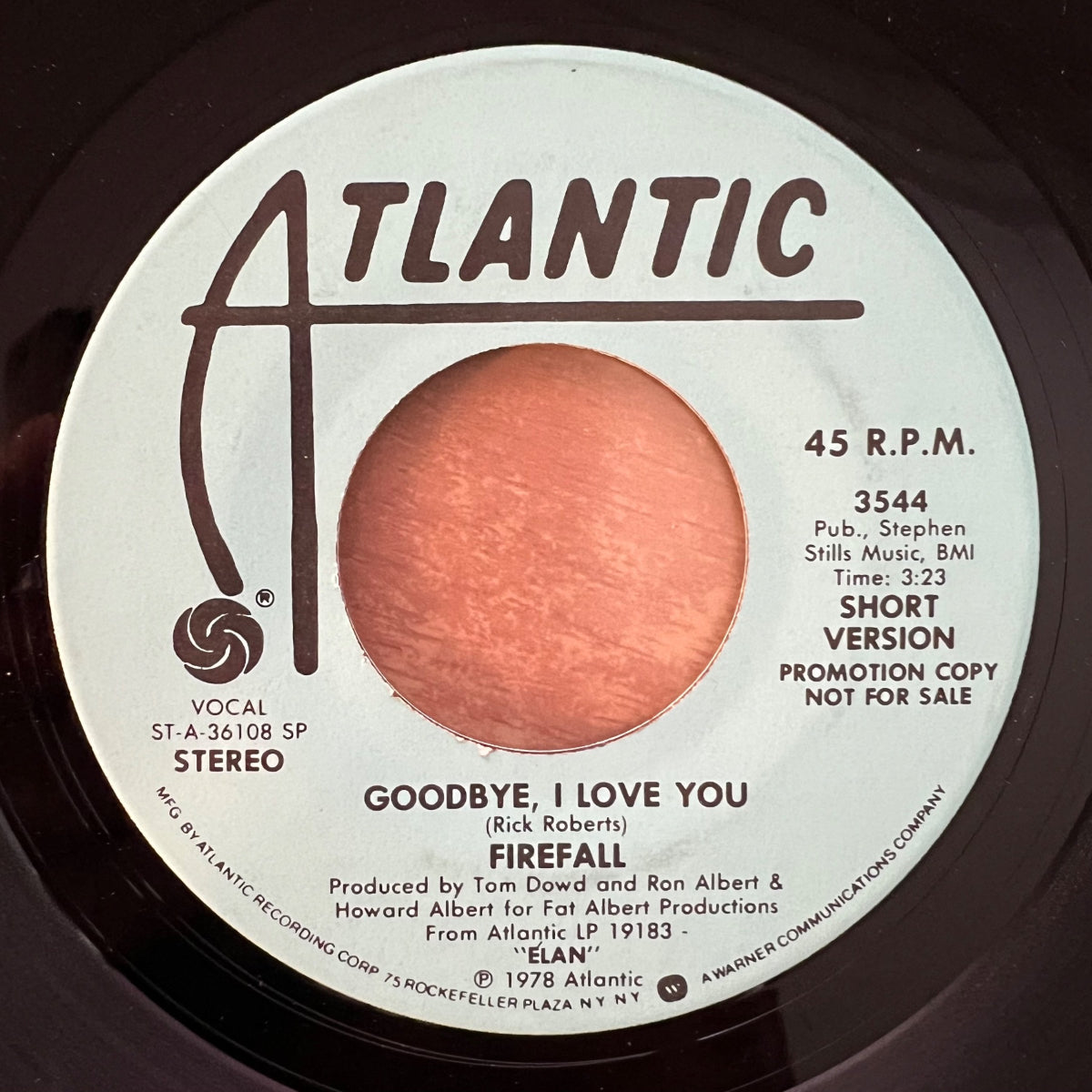 Firefall - Goodbye I Love You / US Promo 1978 - (M-/Neutral)