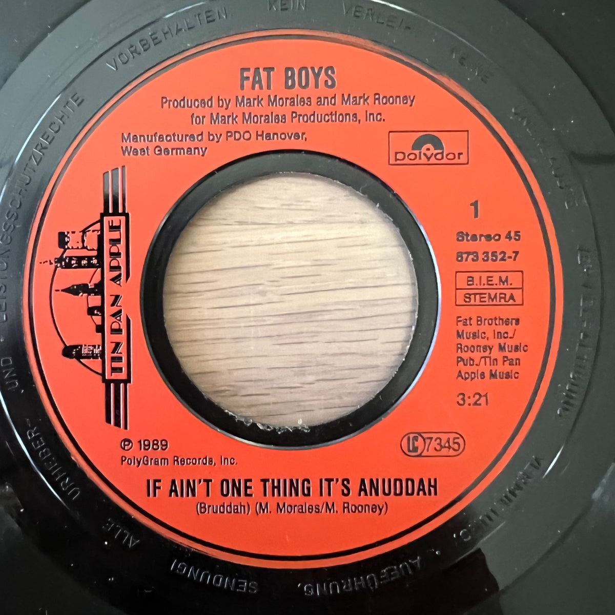Fat Boys - If It Ain't One Thing It's Anuddah / 1. D-Press. 1989 - (VG+/VG+)