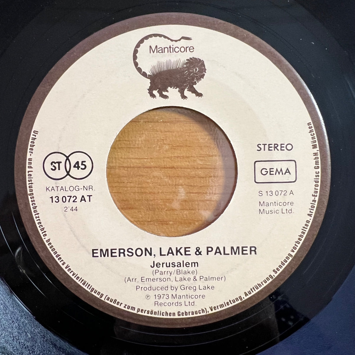 Emerson, Lake & Palmer - Jerusalem / 1. D-Press. 1973 - (VG++/VG+)