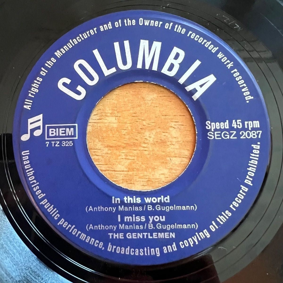 Gentlemen - Gentlemen / 7" EP - 1. Swiss-Press. 1965 - 4 Track EP - Swiss Beat - (G+/Neutral Cover)