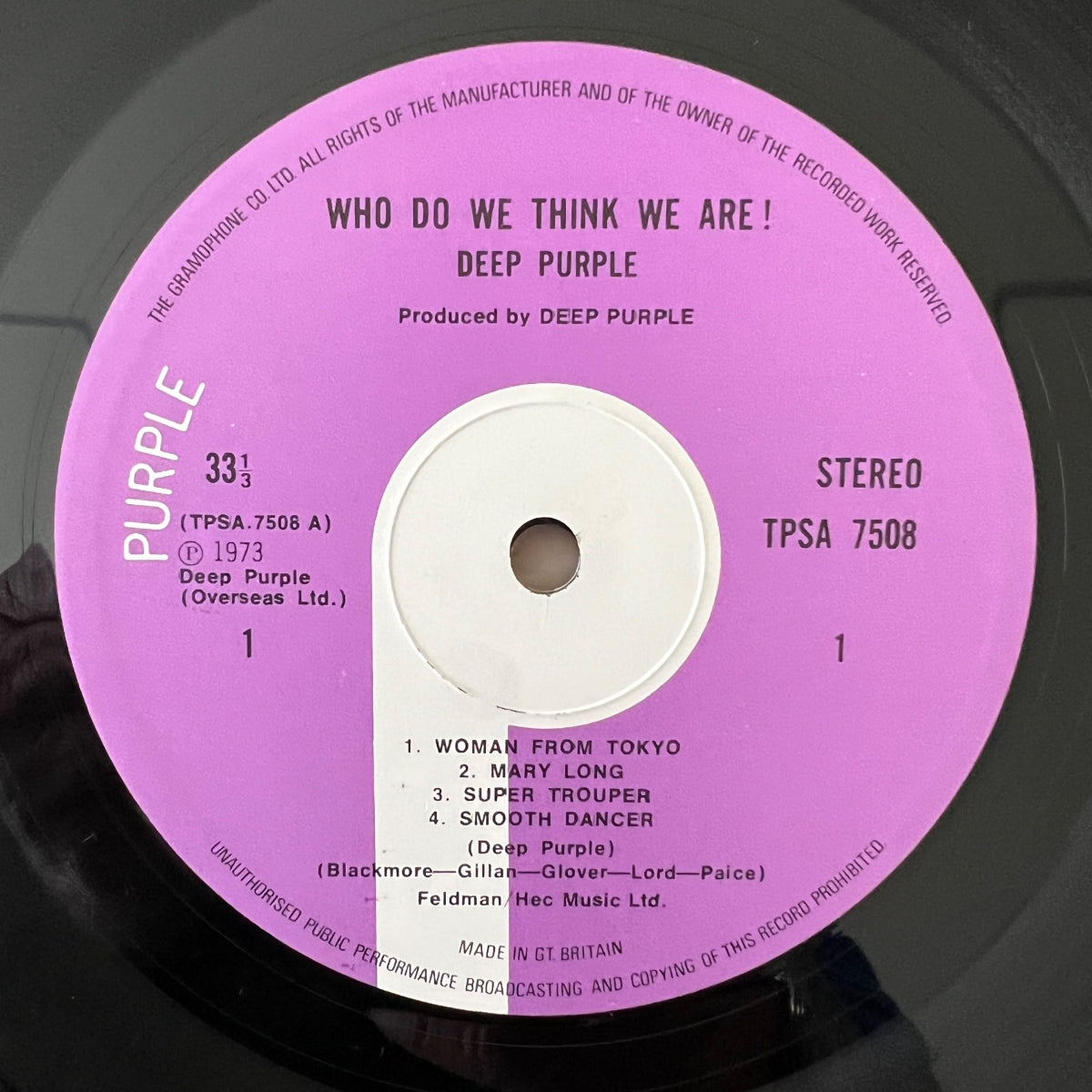 Deep Purple - Who Do We Think we Are / 1. UK-Press. 1973 - (M-/M-)