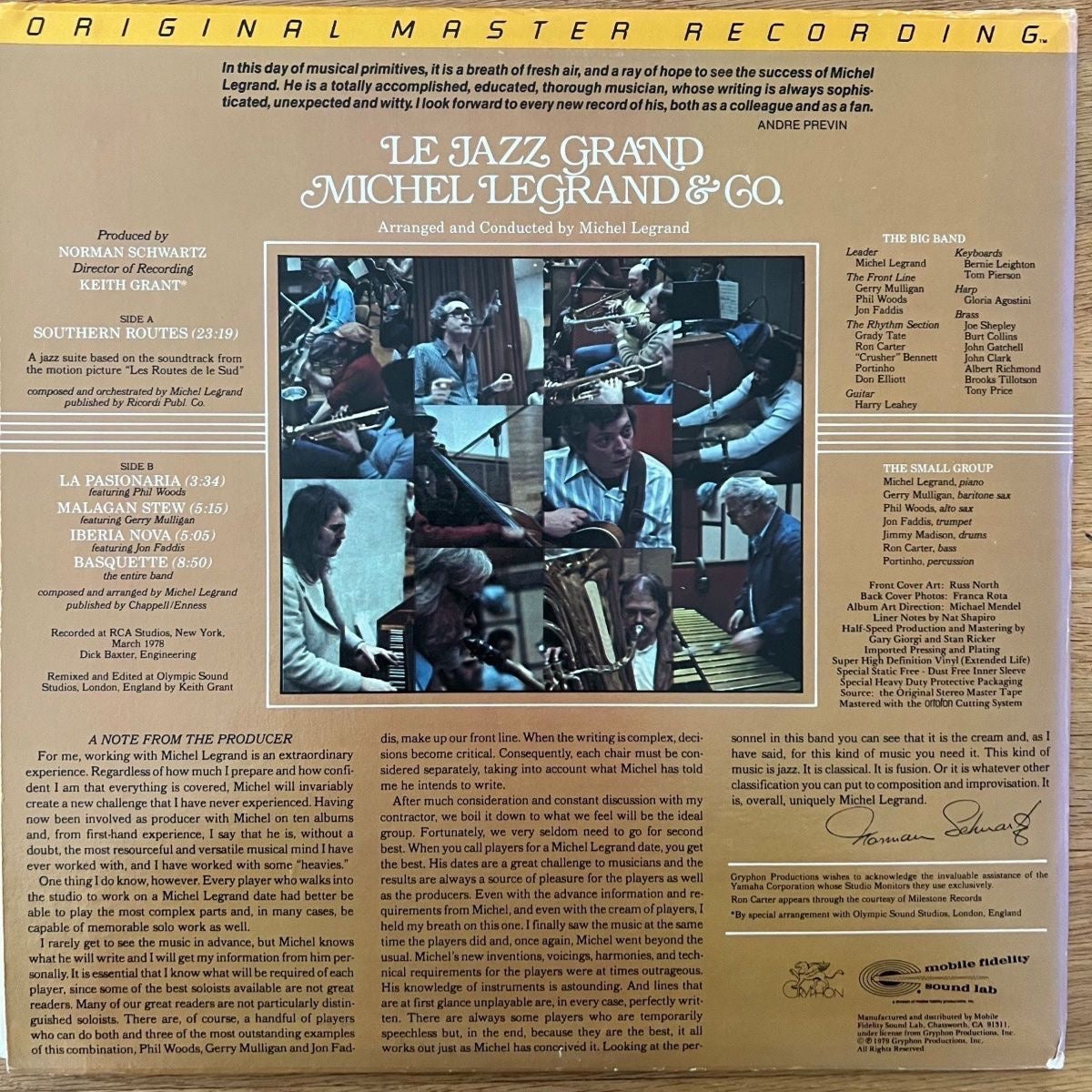 Michel Legrand & Co - Le Jazz Grand / Audiophile MFSL 1979 - (M-/VG++)