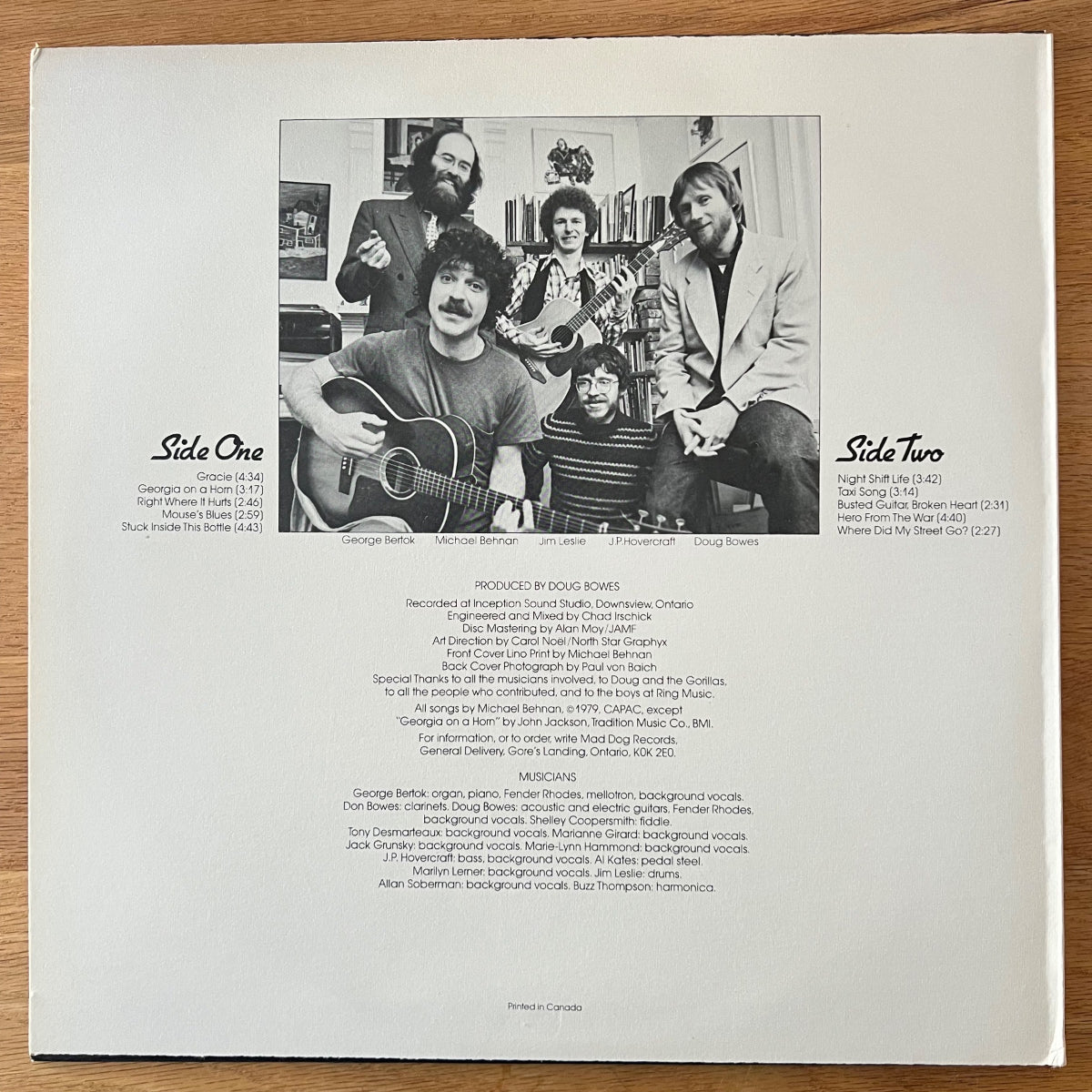 Michael Behnan - Night Shift Life / 1. Canada-Press. 1979 - (M-/M-)