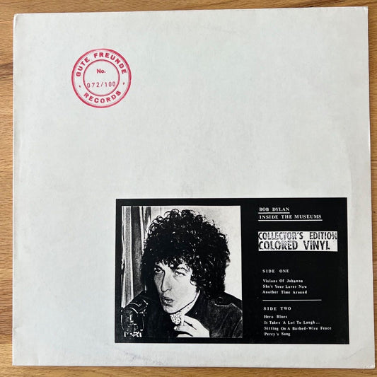 Bob Dylan - Inside The Museums / 1. D-Press. 1982 - Collector's Edition - Blue Vinyl - (M-/VG++)