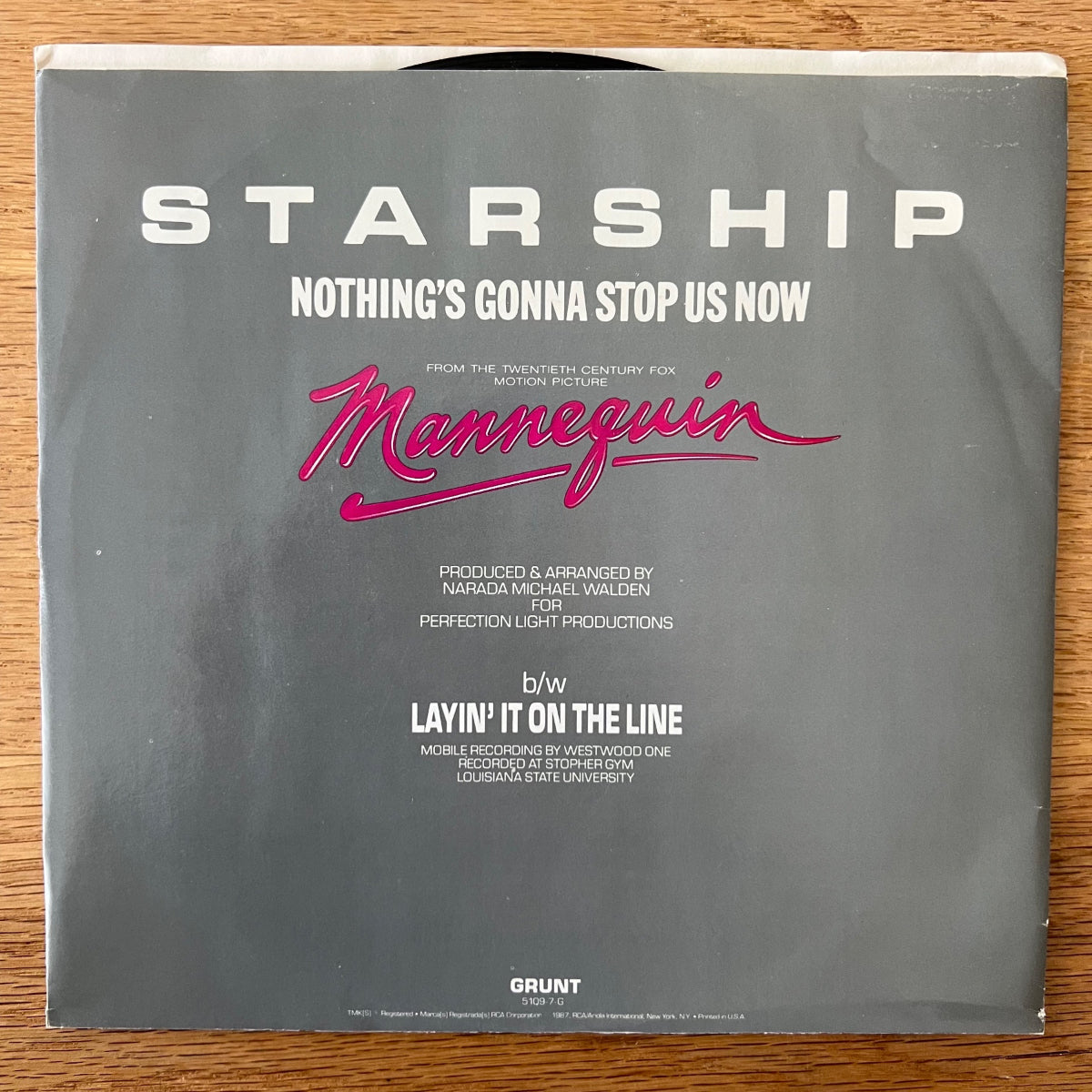 Starship - Nothing's Gonna Stop Us Now / 1. US-Press. 1987 - (M-/VG++)