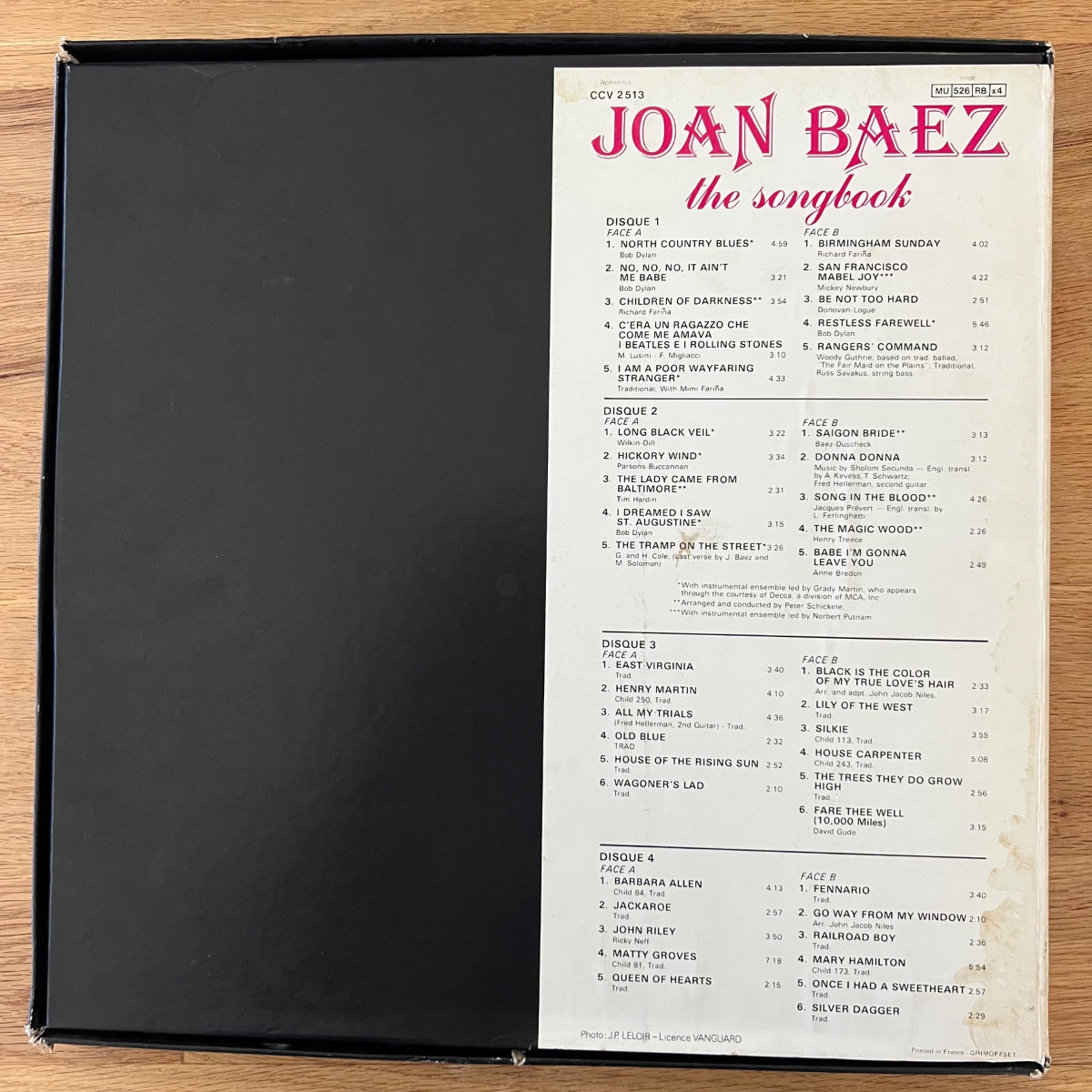 Joan Baez - The Songbook / 4 LP-Box - 1. France-Press. 1977