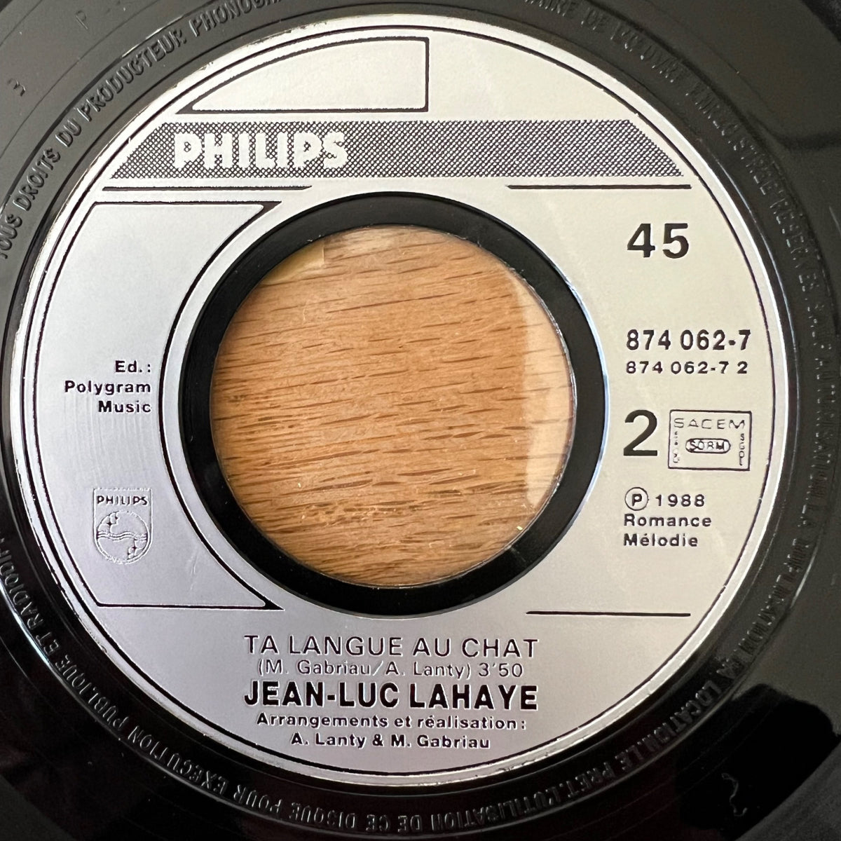 Jean-Luc Lahaye - Gamine / 1. France-Press. 1989 - (M-/M-)