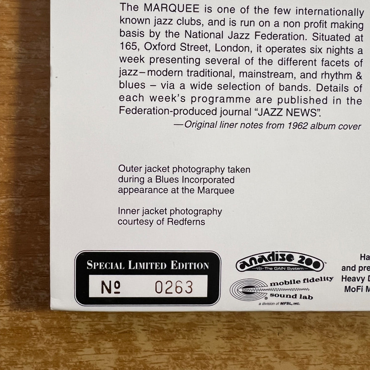 Alexis Korner's Blues Incorporated - R&B From The Marquee / Audiophile MFSL 1996 - (M-/Mint)