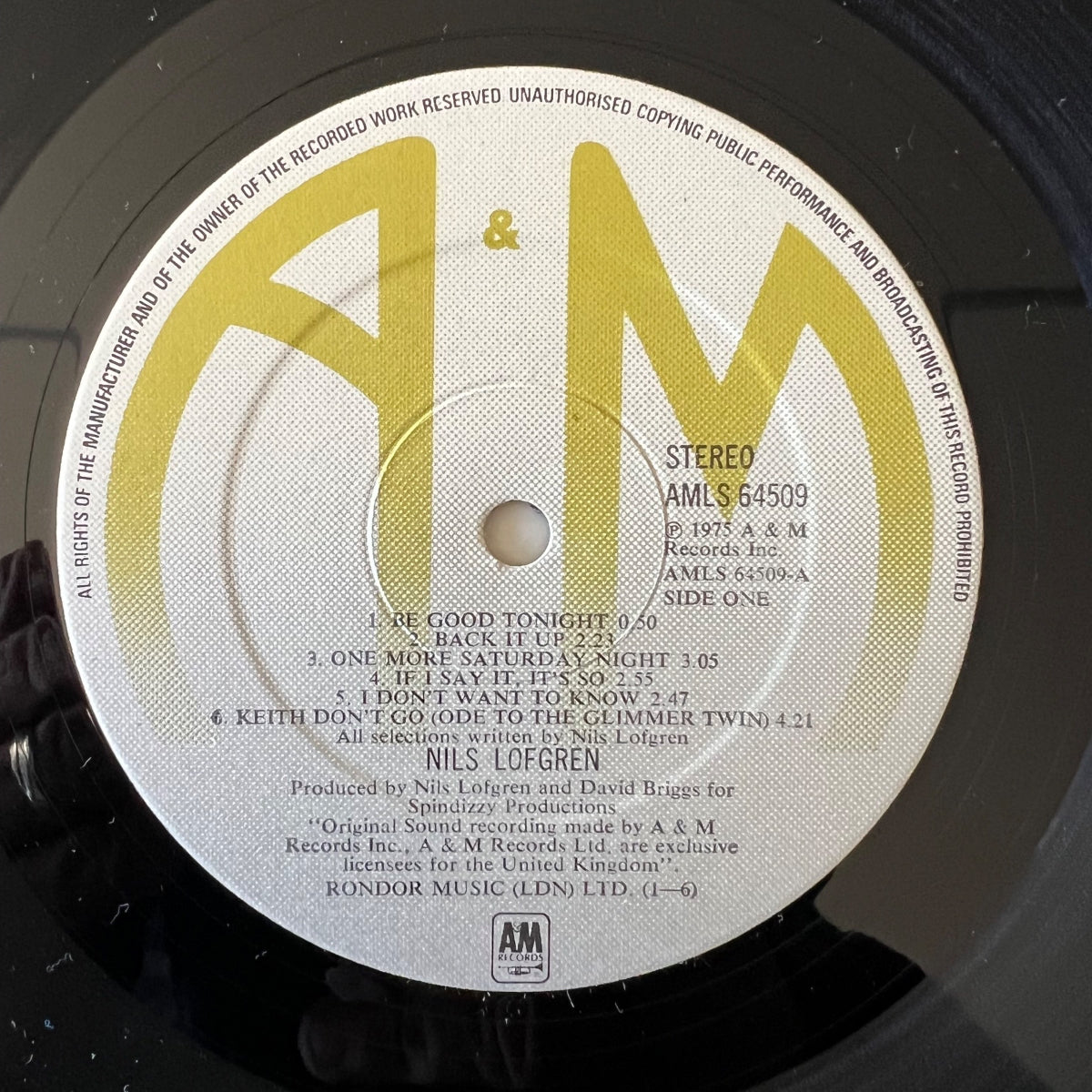 Nils Lofgren - Same / 1. UK-Press. 1975 - (M-/VG++)