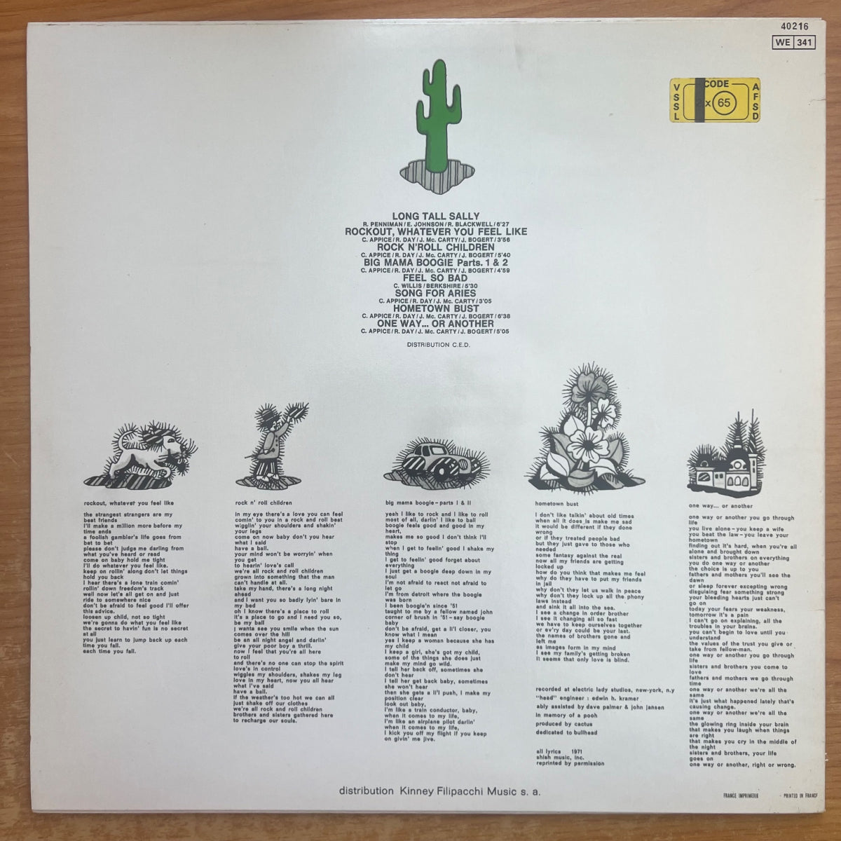 Cactus - One Way... Or Another / France-Press. 1972 - (M-/M-)