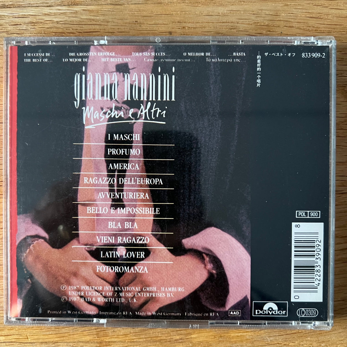 Gianna Nannini - Maschi E Altri / CD - 1. D-Press. 1987 - (M-/M-)