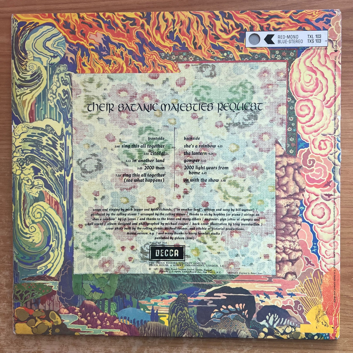 Rolling Stones - Their Satanic Majesties Request / UK 1973 - White Label - (VG++/VG++)