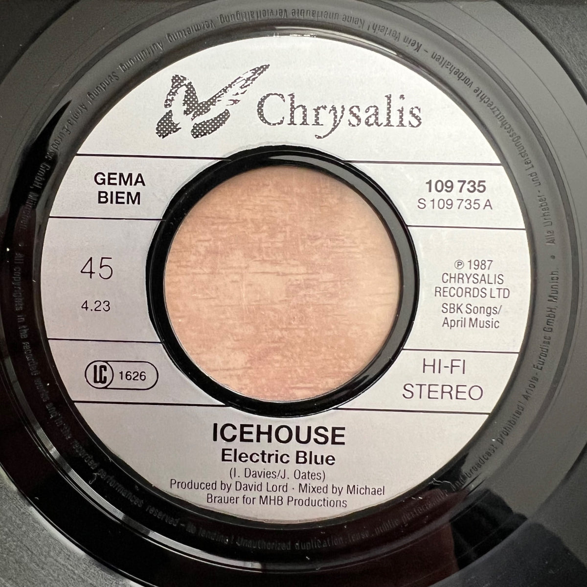 Icehouse - Electric Blue / 1. D-Press. 1988 - (M-/VG++)