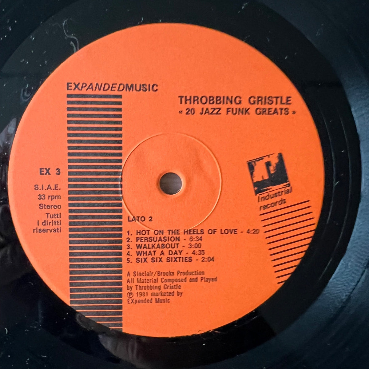 Throbbing Gristle - 20 Jazz Funk Greats / Italy Press. 1981 - (M-/VG++)