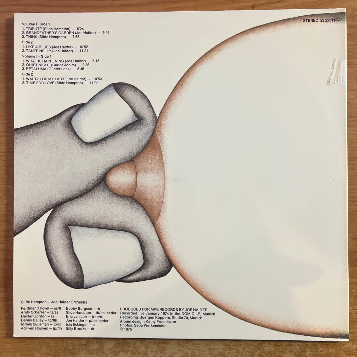 Slide Hampton, Joe Haider Orchestra - Give Me A Double / 2 LP - 1. D-Press. 1975 - (M-/VG++)