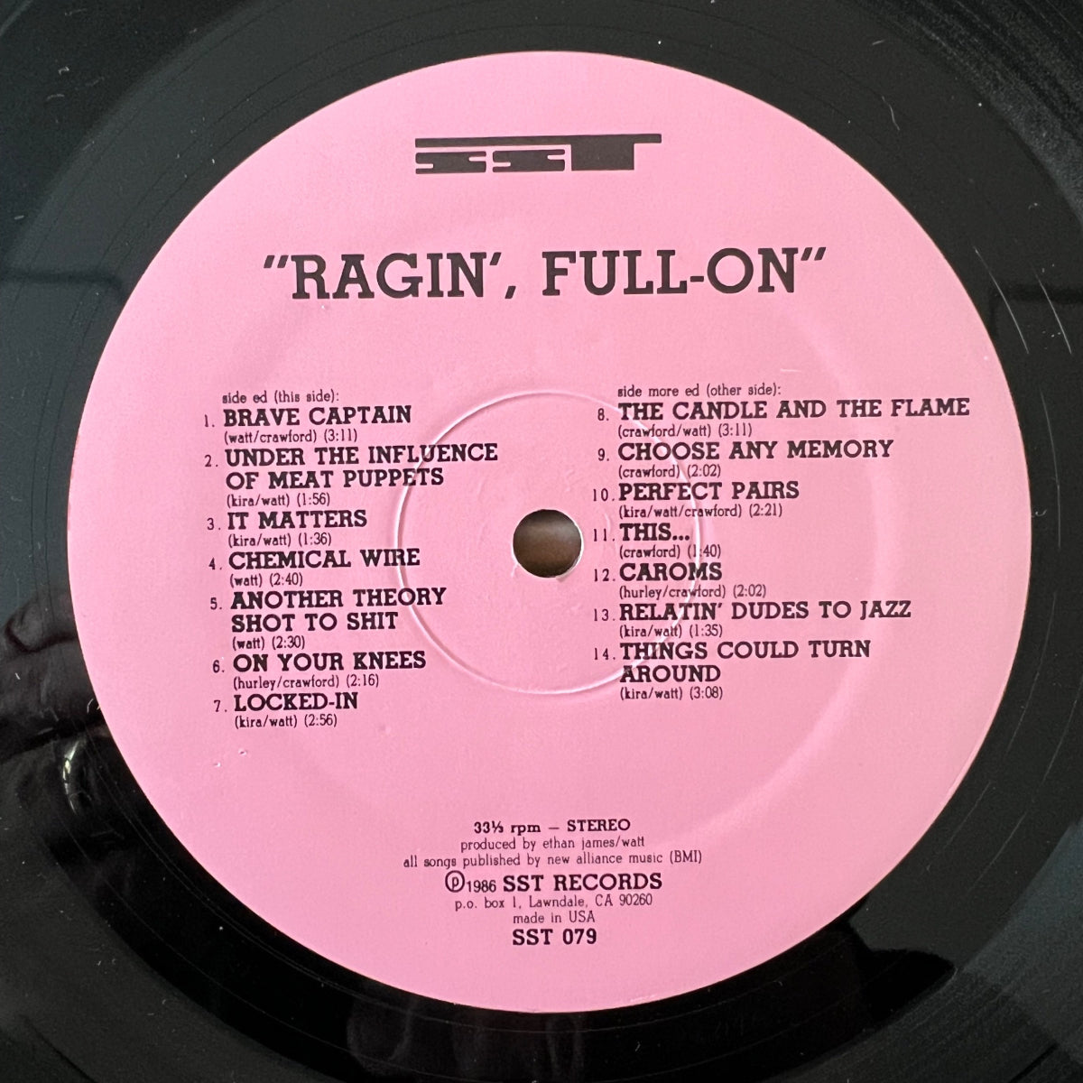 Firehose - Ragin', Full-On / 1. US-Press. 1986 - (M-/M-)
