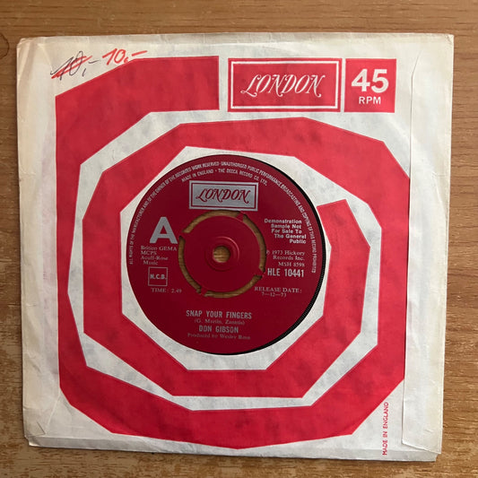 Don Gibson - Snap Your Fingers / 1. UK-Press. 1973 - (M-/VG)