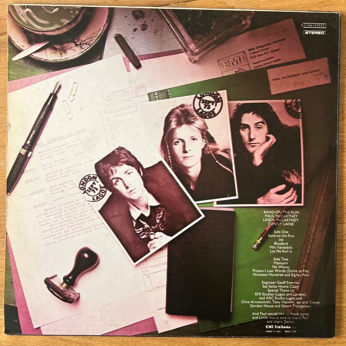 Paul McCartney & Wings - Band On The Run / 1. Italy 1973 - (M-/VG++)