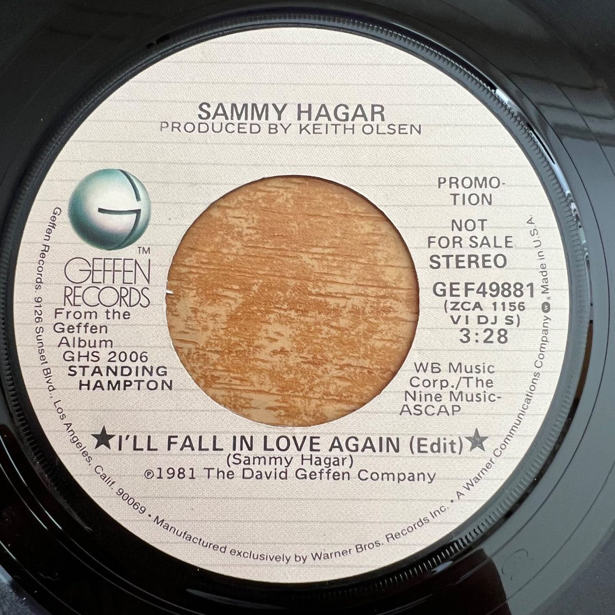 Sammy Hagar - I'll Fall In Love Again / US-Promo 1981 - (M-/Neutral)