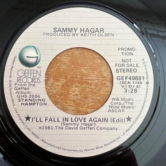 Sammy Hagar - I'll Fall In Love Again / US-Promo 1981 - (M-/Neutral)