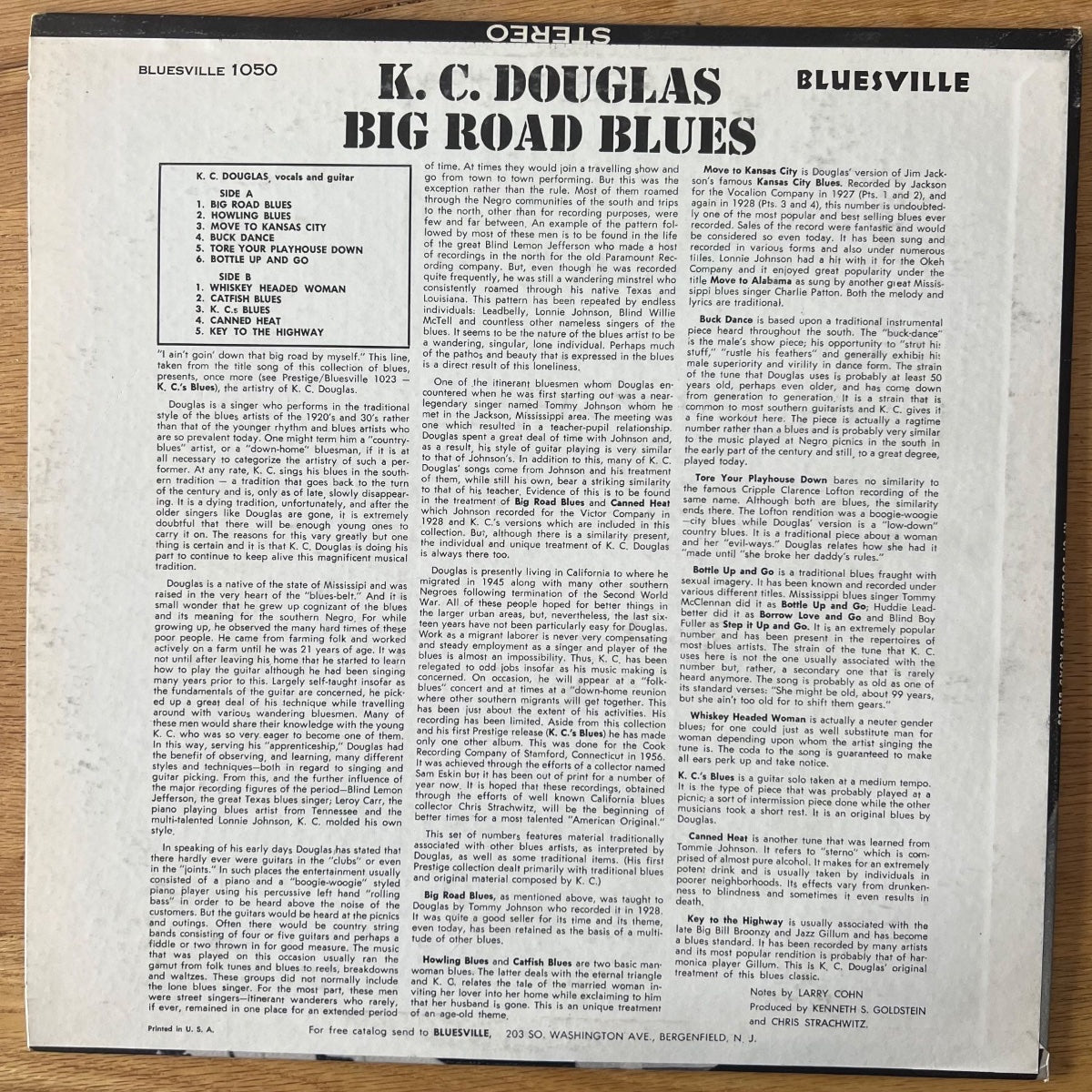 KC Douglas - Big Road Blues / 2nd US Press. 196? - (VG++/VG+)