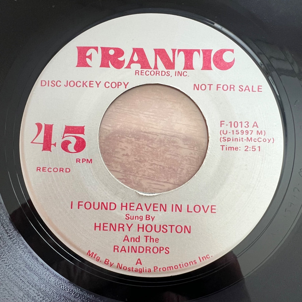 Henry Houston & The Raindrops - I Found Haven In Love / US-Press. RE - (VG++/Neutral)