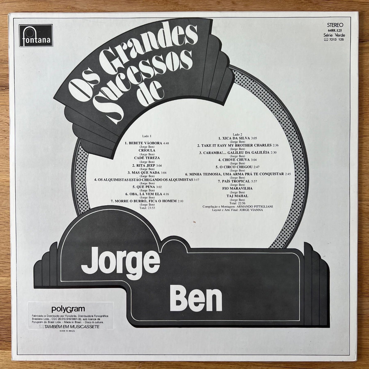 Jorge Ben - Os Grandes Sucessos De.. / 1. Brasil-Press. 1981 - (M-/M-)