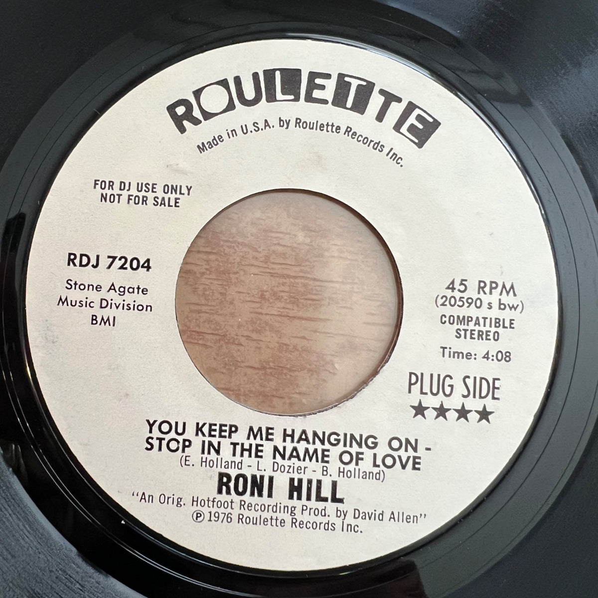 Roni Hill - You Keep me Hanging On / US-Promo 1976 - (M-/Neutral)