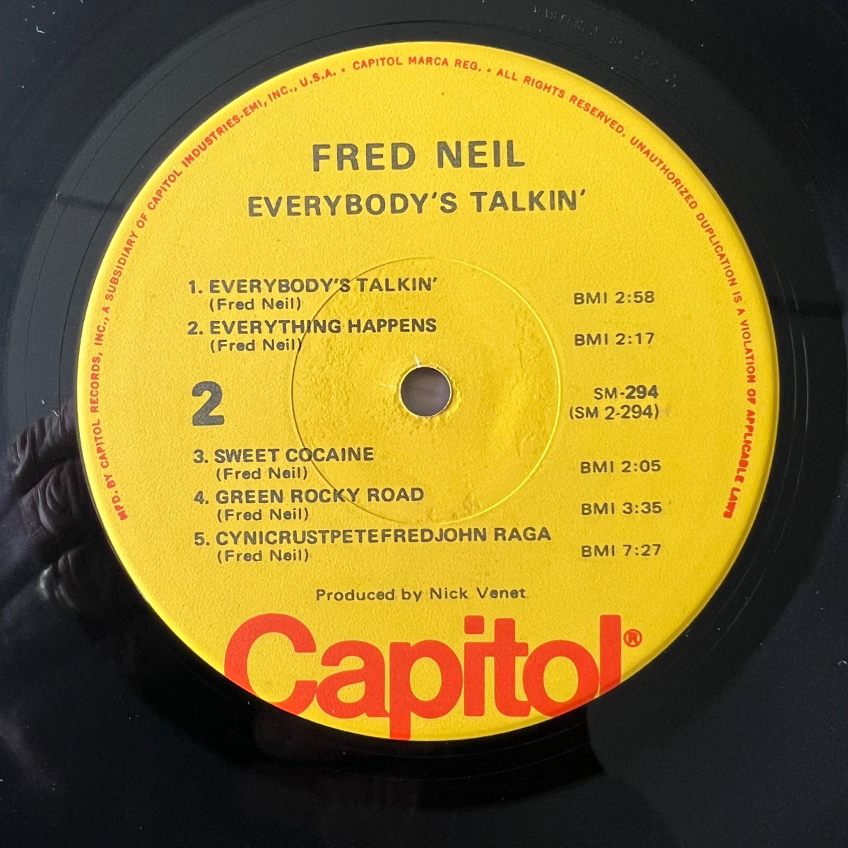Fred Neil - Everybody's Talkin' U US-Press. 1973 - (M-/VG++)