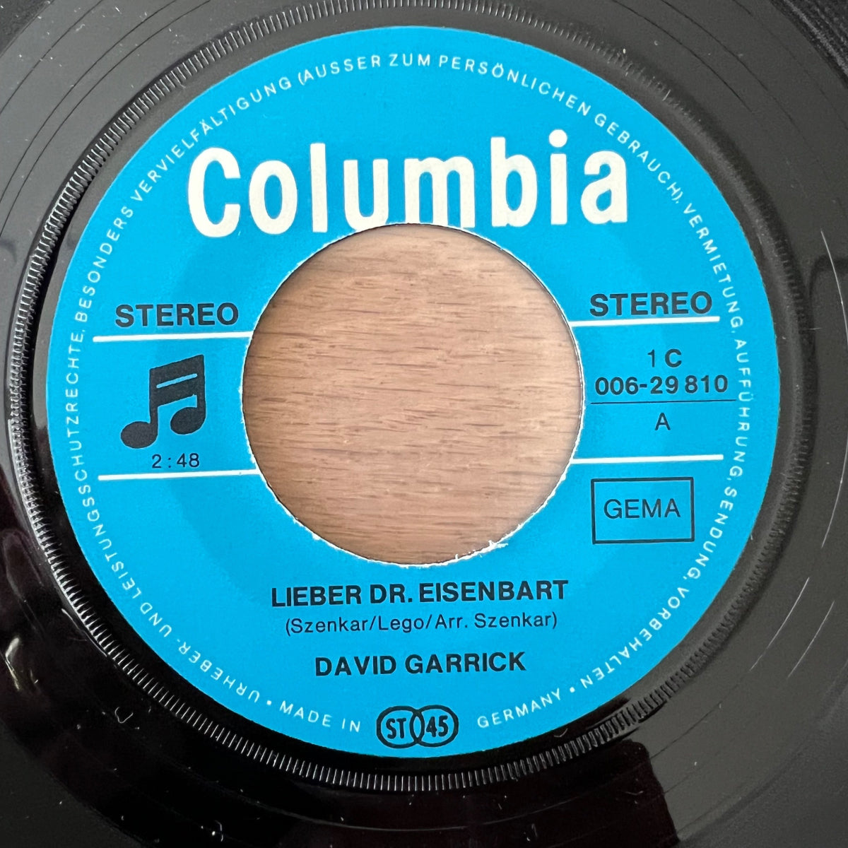 David Garrick - Lieber Dr. Eisenbart / 1. D-Press. 196? - (M-/VG+)