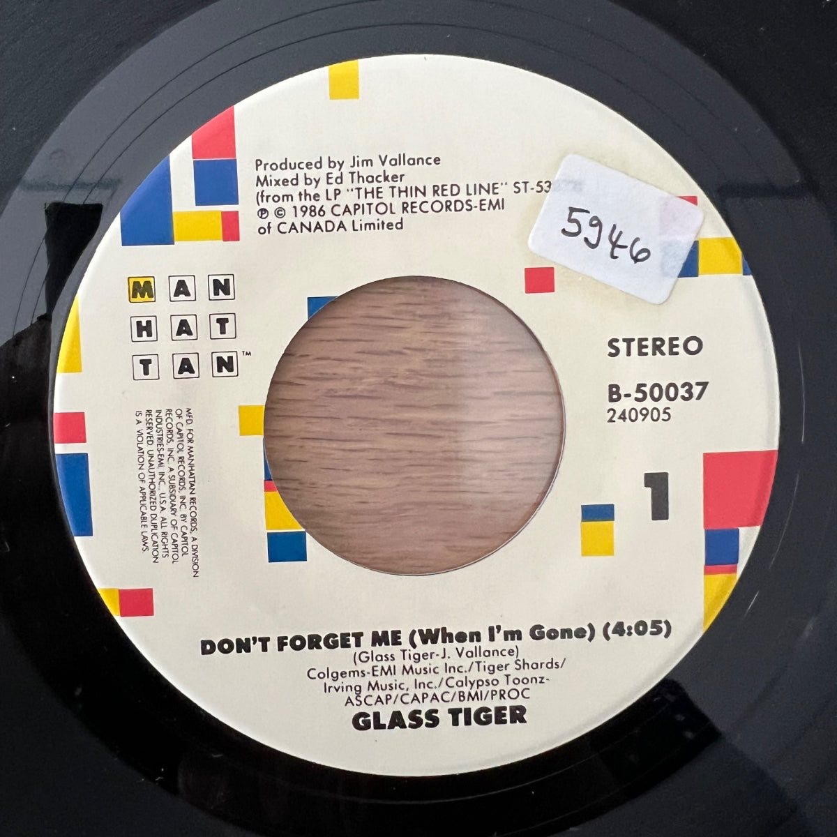 Glass Tiger - Don't Forget Me / 1. US-Press. 1986 - (M-/M-)