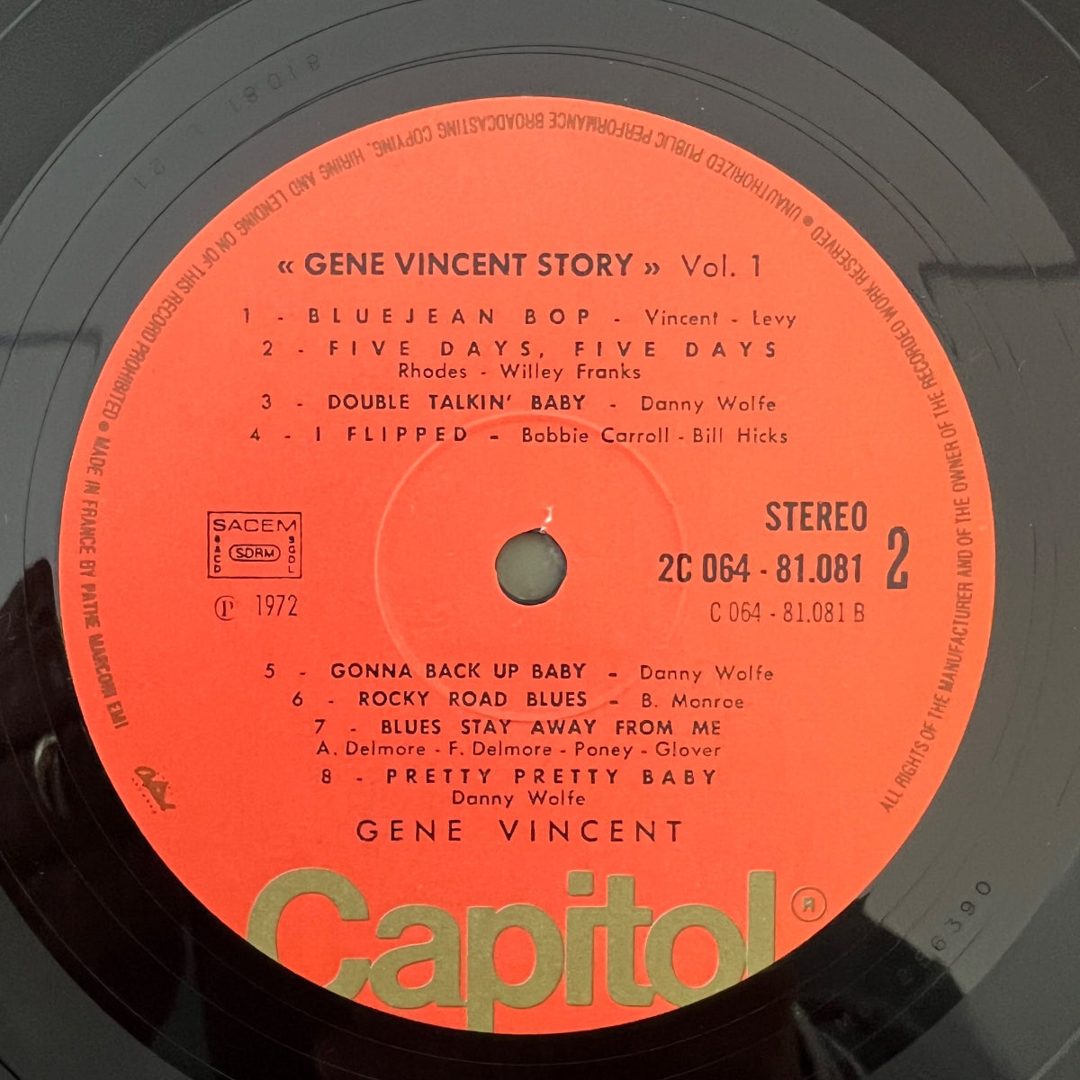 Gene Vincent - Story Vol. 1 1956/57 / France-Press. 1972 - (M-/M-)