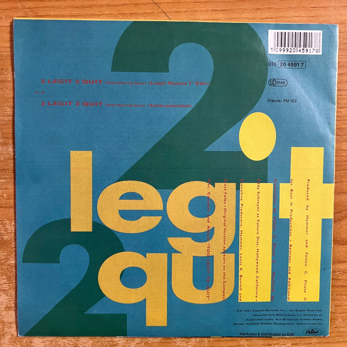 M.C. Hammer - 2 Legit 2 Quiet / 1. EU-Press. 1991 - (M-/VG++)