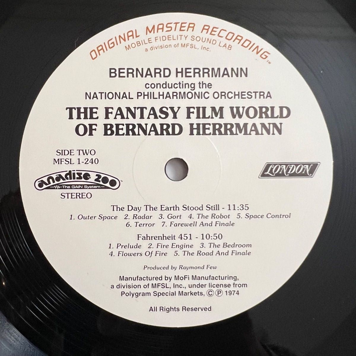 Bernard Hermann - The Fantasy Film World Of / Audiophile MFSL 1995 - (Mint)