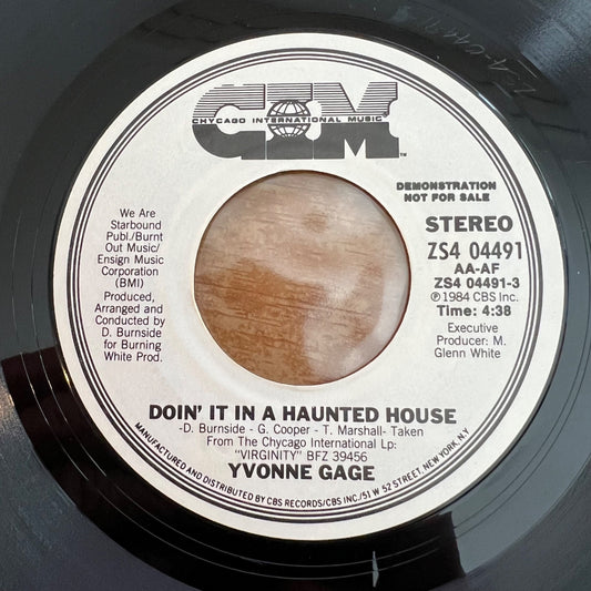 Yvonne Gage - Doin' It In A Haunted House / US-Promo 1984 - (M-/Neutral)