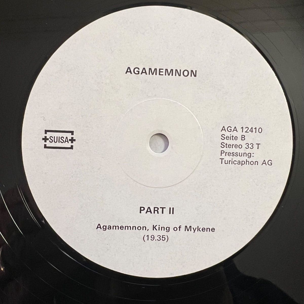 Agamemnon - Part I &amp; II / 1. Swiss Press. 1981 - (M-/M-)