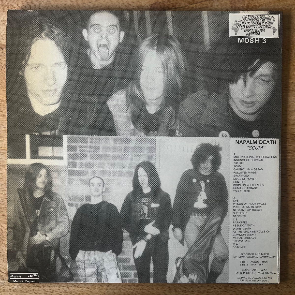 Napalm Death - Scum / 1. UK-Press. 1987 - (M-/M-)