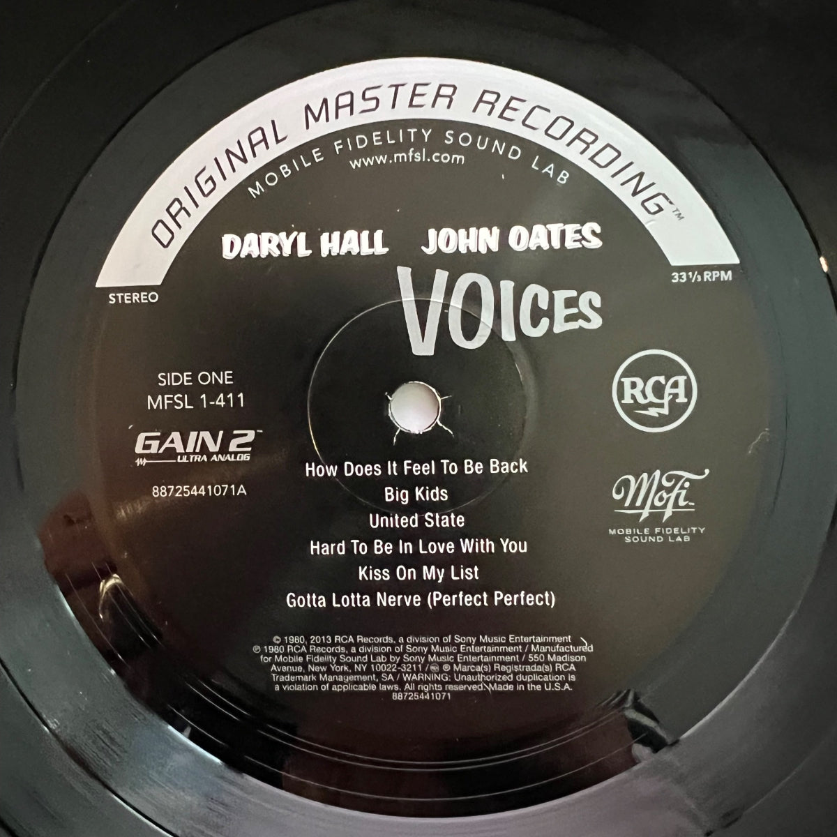 Daryl Hall & John Oates - Voices / Audioph. MFSL 2014 - (M-/Mint)