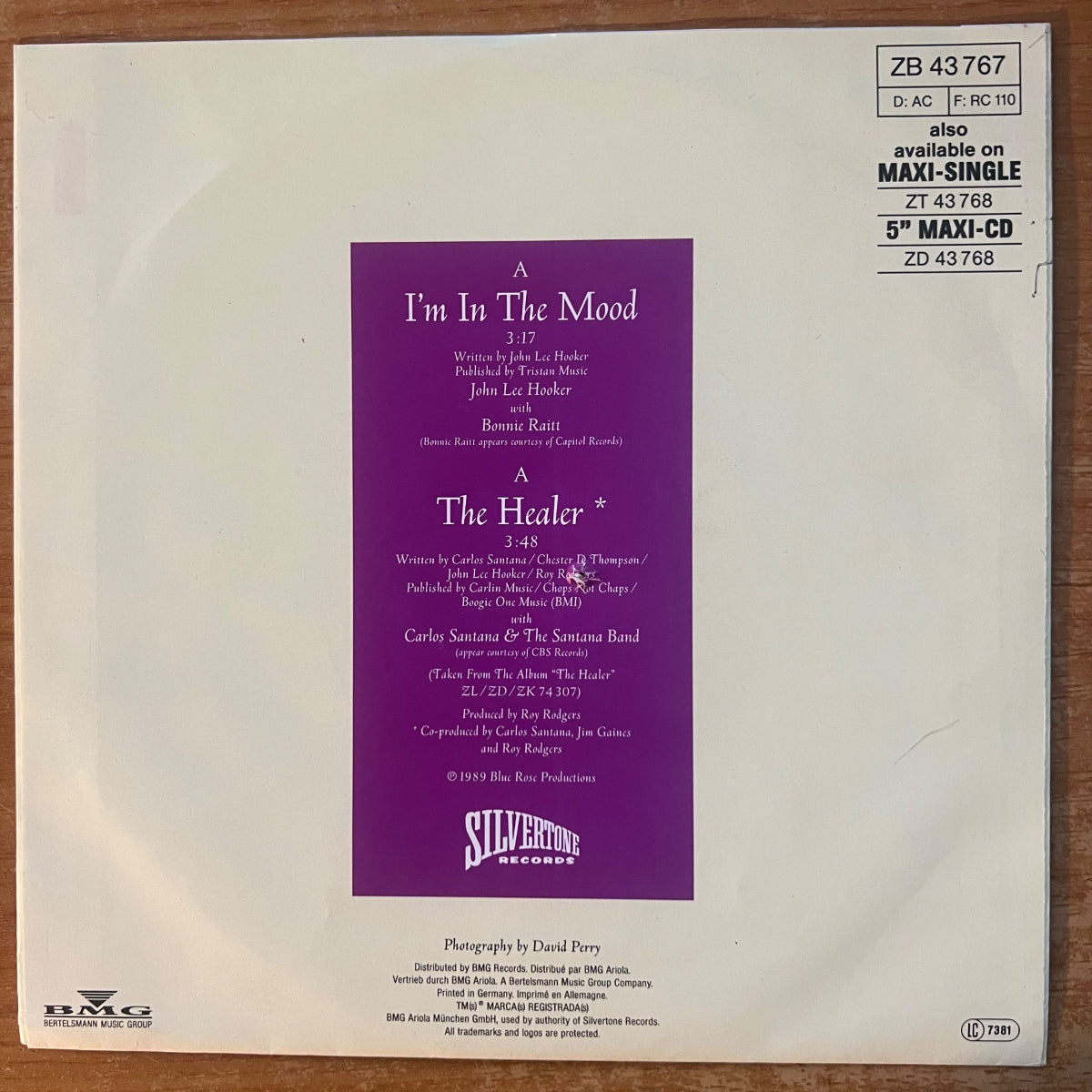 John Lee Hooker & Bonnie Raitt - I'm In The Mood / 1.EU-Press. 1990 - (M-/VG+)