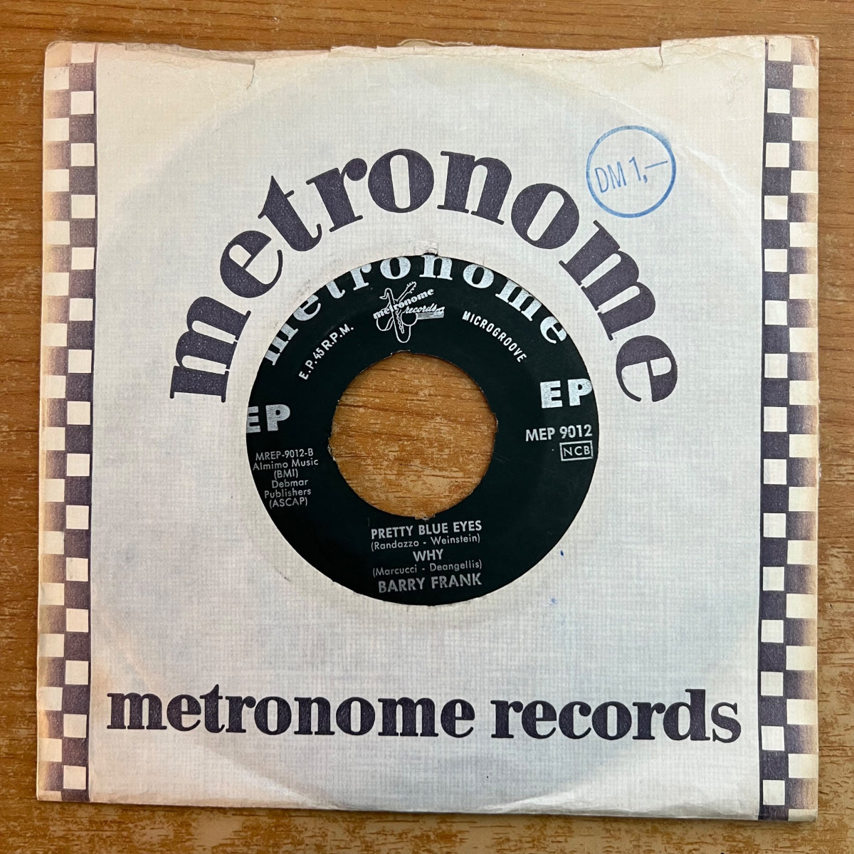 Barry Frank - Handy Man / 7" EP - 1. Sweden-Press. 1960 (G+/G+)
