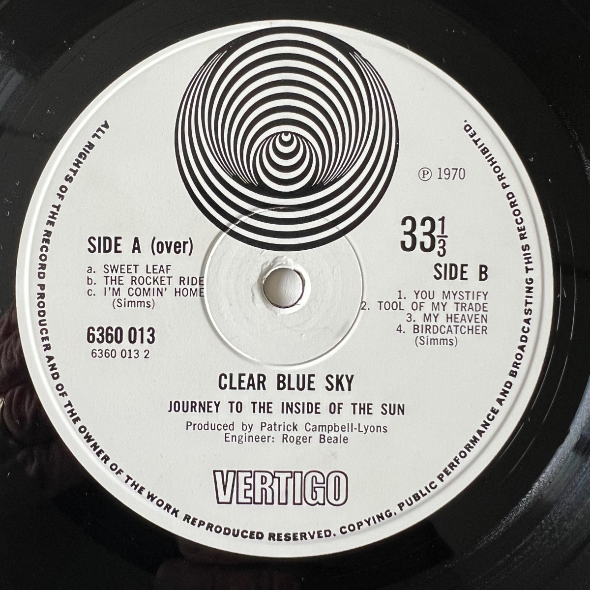 Ciel bleu clair - Idem / 1re presse britannique. 1970 - (M-/VG++)
