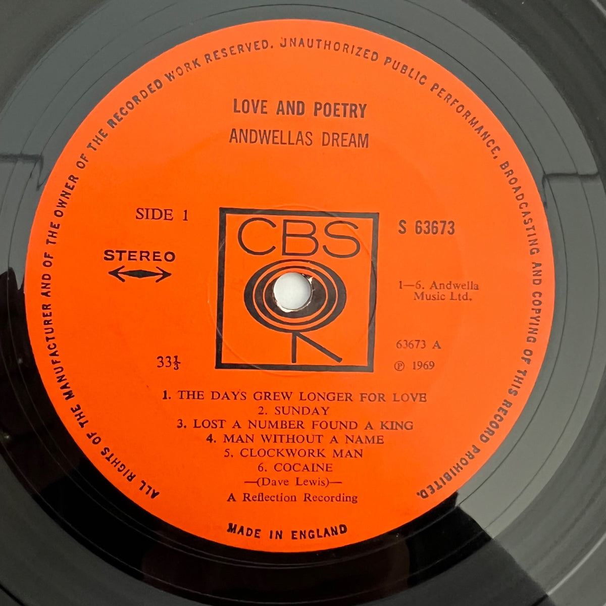 Andwellas Dream - Love And Poetry / 1. UK-Press. 1969 - (M-/VG++)