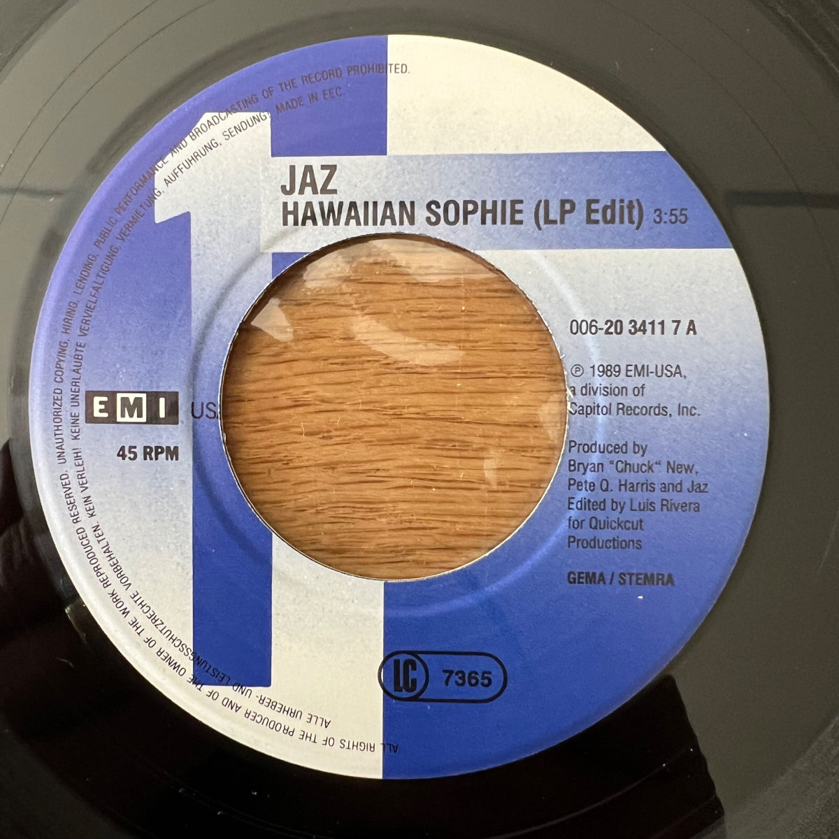 Jaz - Hawaiian Sophie / 1. EU-Press. 1989 - (VG++/VG)