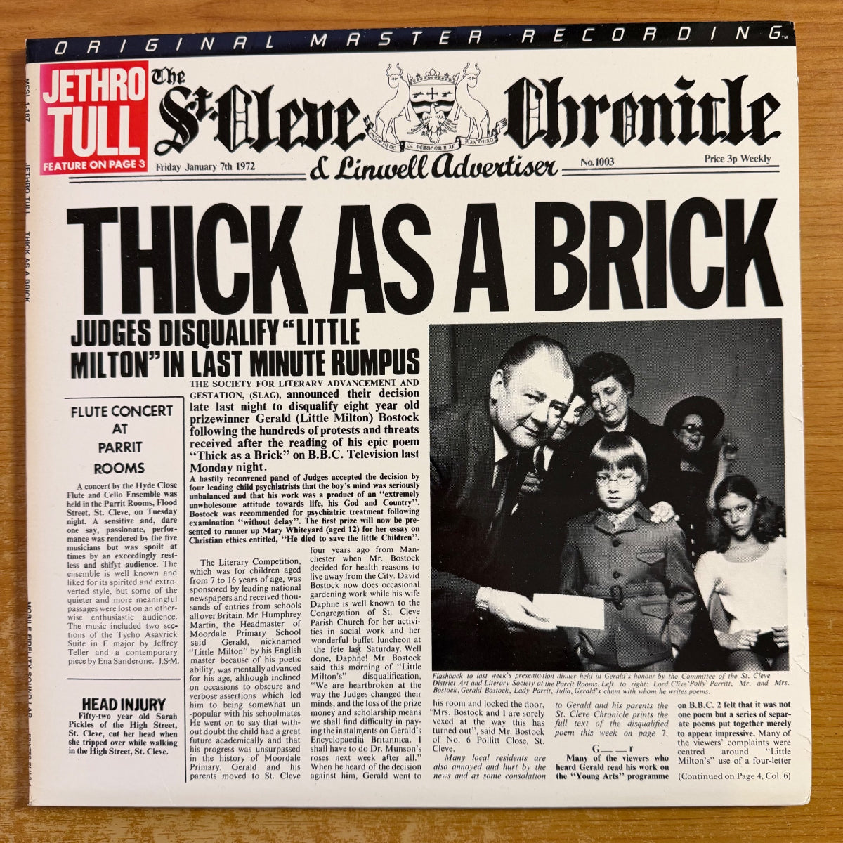 Jethro Tull - Thick As A Brick / Audiophile MFSL 1985 - (M-/M-)