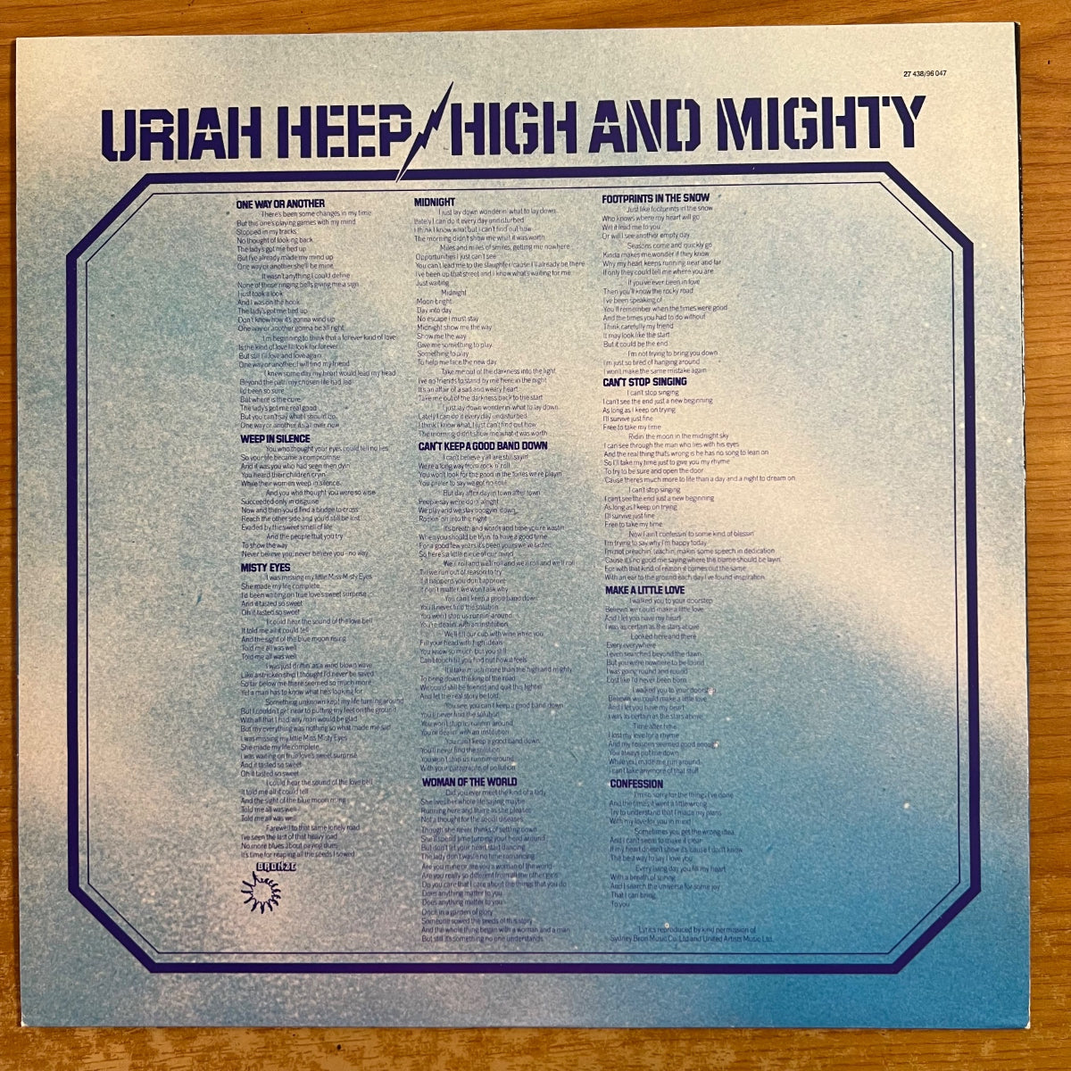 Uriah Heep - High And Mighty / 1. D-Press. 1976 - (M-/VG++)
