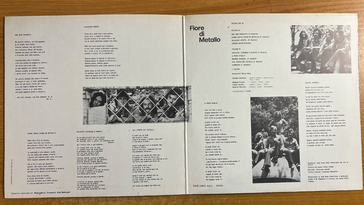 I Califfi - Fiore Di Metallo / 1. Italy-Press. 1973 - (M-/M-)